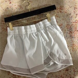 Women's White Athletics Girl Shorts FIT BIG NO LINER